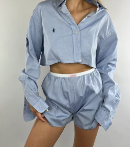 Chemise Ralph Lauren Bleue Marlène Rougier