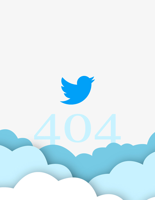 Refonte de la page erreur 404 Twitter