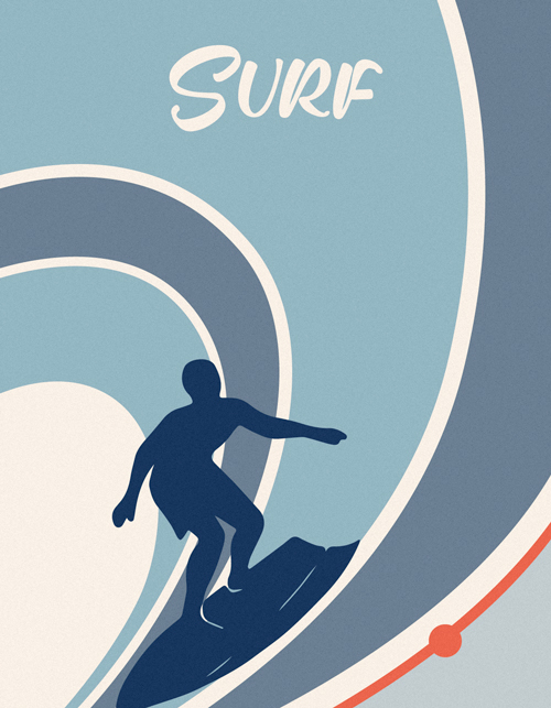 Infographie sur le surf