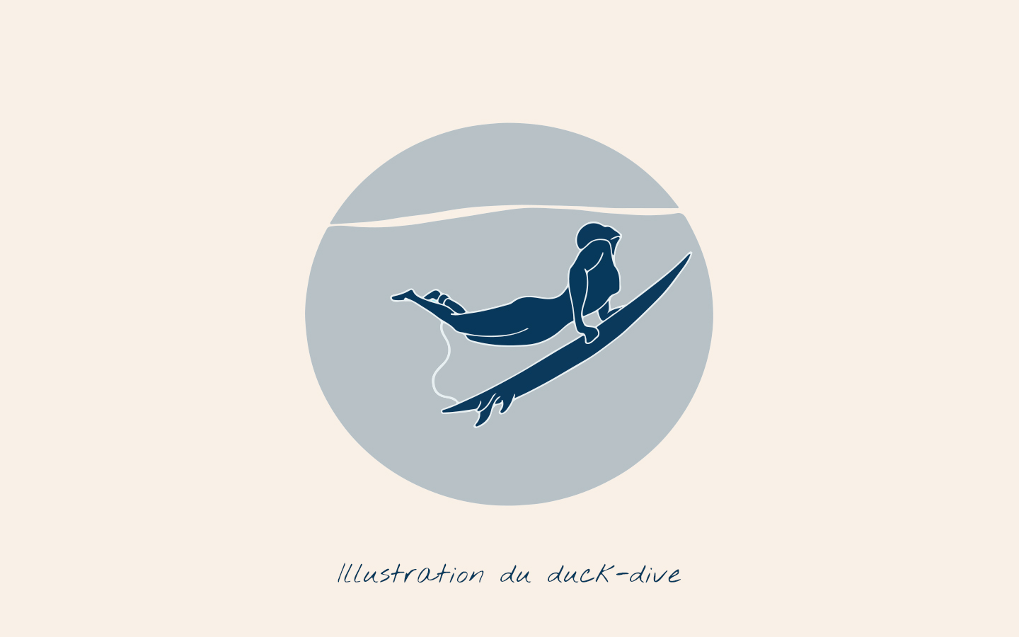 Illustration duck dive