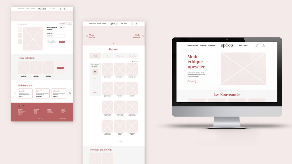 Wireframes Up and Co